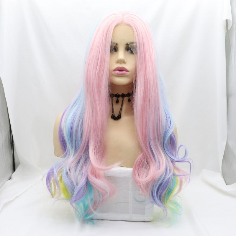 Wig Fiber Net - Peluca sintética de Halloween con encaje
