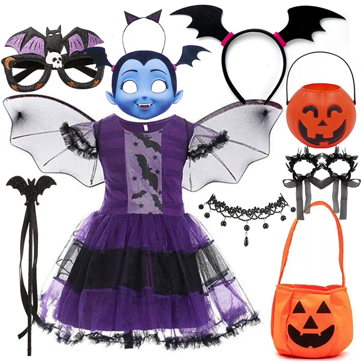 Cosplay Bat Prop - Disfraz de Murciélago Vampiro para Niñas