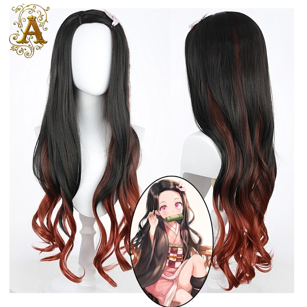 Wig Fiber Net - Peluca de Cosplay de Anime Nezuko,