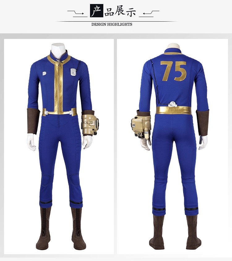 Anime Fall Out Vault 75 disfra - Fallout Cosplay Prop reseña y precio
